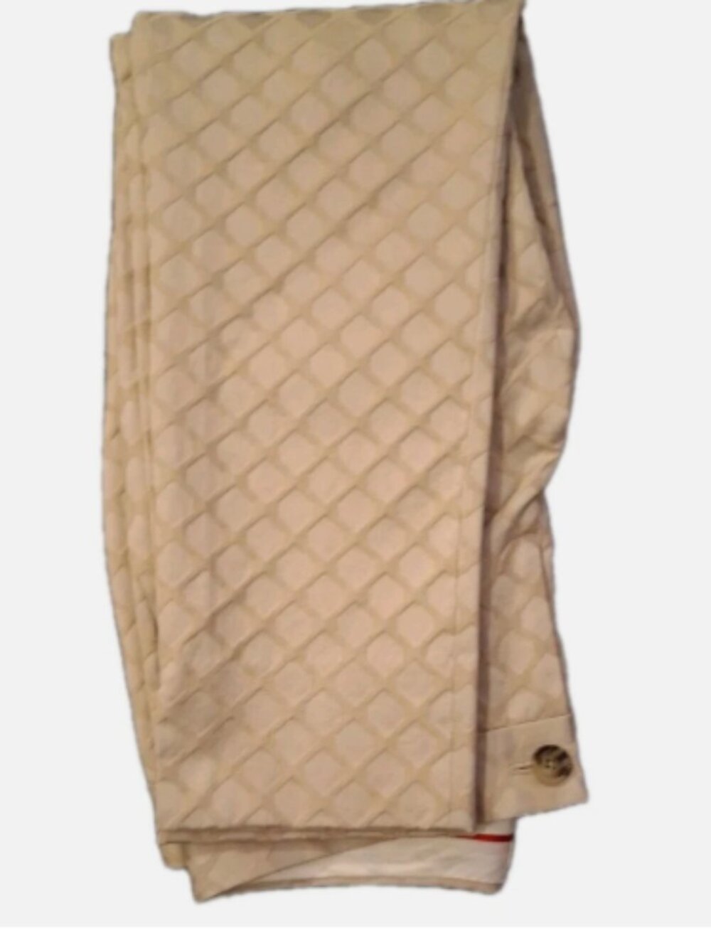 Banana Republic Camden Jacquard Beige Ankle Pant Size 4 Diamond Mid Rise - Picture 11 of 16